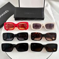 Chanel CH9150 Rectangle Sunglasses with Logo Applique in Acetate