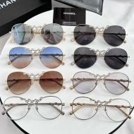 Chanel CH9566 Pilot Sunglasses with Strass Wheat Ear in Metal