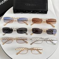 Chanel CH9567 Rectangle Sunglasses with Strass Wheat Ear in Metal