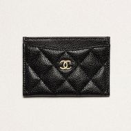 Chanel AP0213 Classic Card Holder in Grained Calfskin Black/Gold