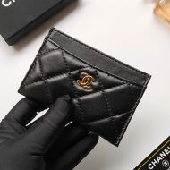 Chanel AP0213 Classic Card Holder in Shiny Calfskin Black/Gold