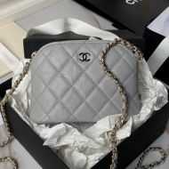 Chanel AP4000 Clutch with Chain in Grained Calfskin Grey