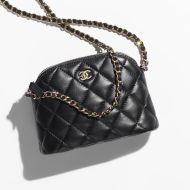 Chanel AP4000 Clutch with Chain in Lambskin Black