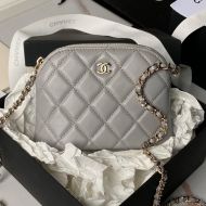 Chanel AP4000 Clutch with Chain in Lambskin Grey