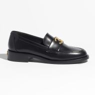 Chanel G45663 Moccasins with Flower Logo Women Calfskin Black