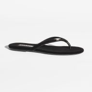 Chanel G45716 Thongs Slides with Crystal Logo Women Suede Black