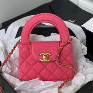 Chanel AP3435 Kelly Clutch with Chain in Cotton Fabric Rose