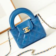 Chanel AP3435 Kelly Clutch with Chain in Shiny Calfskin Blue