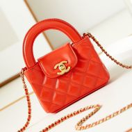 Chanel AP3435 Kelly Clutch with Chain in Shiny Calfskin Orange