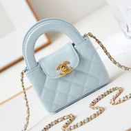 Chanel AP3435 Kelly Clutch with Chain in Shiny Calfskin Sky Blue