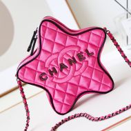 Chanel AS4579 Small Star Chain Crossbody Bag with Chanel Logo in Satin Rose