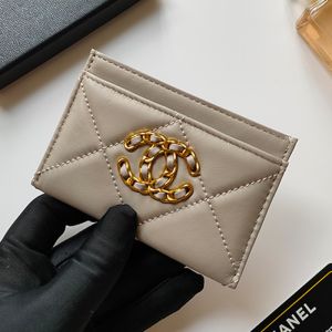 Chanel AP1167 19 Card Holder in Shiny Lambskin Khaki