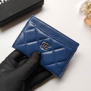 Chanel AP0213 Classic Card Holder in Shiny Calfskin Navy Blue