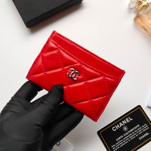 Chanel AP0213 Classic Card Holder in Shiny Calfskin Red