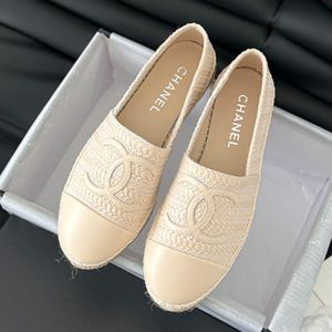 Chanel Espadrilles Women Raffia and Lambskin Apricot