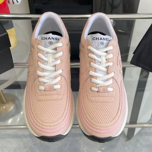 Chanel G45077 Sneakers Women Suede and Fabric Pink